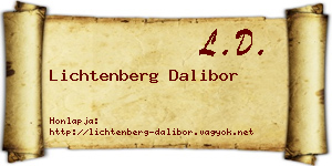 Lichtenberg Dalibor névjegykártya